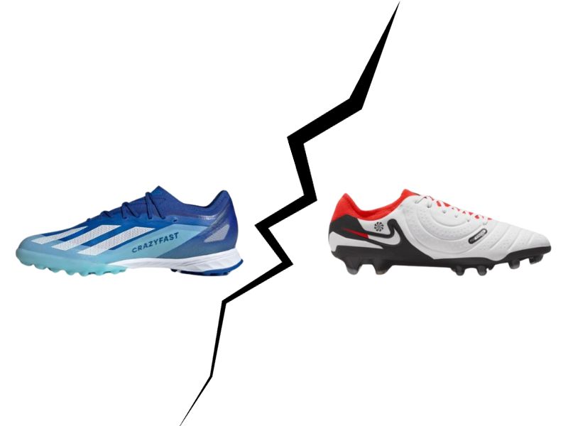 Nên mua giày đá bóng Nike hay Adidas?