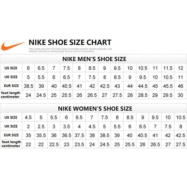 Bảng quy đổi size giày Nike nam nữ chuẩn nhất 2022