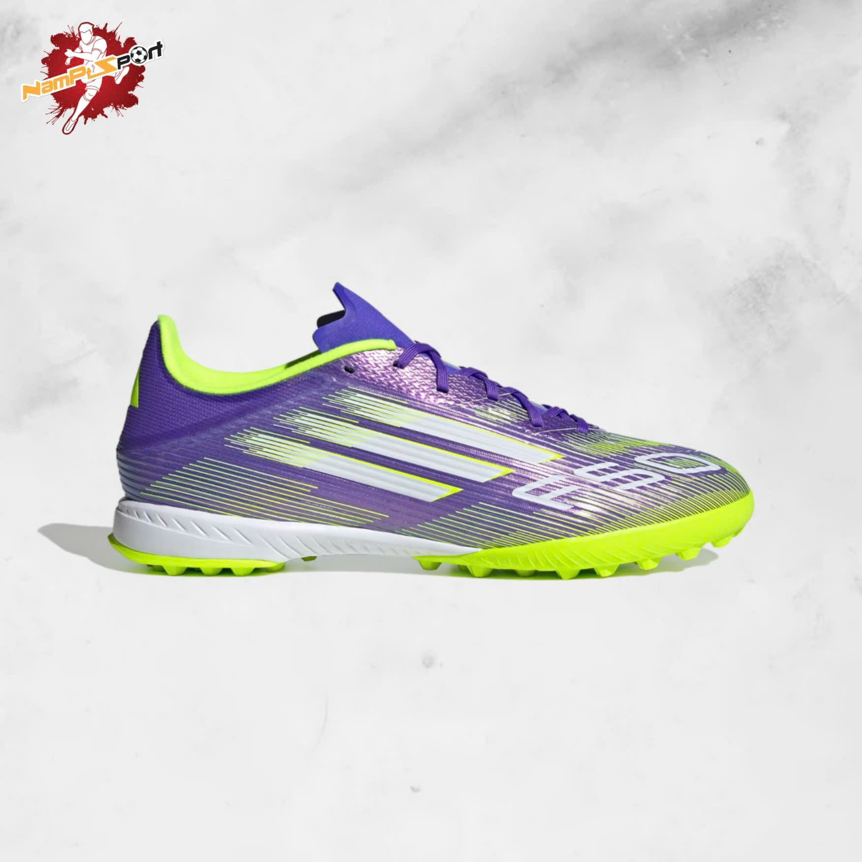 ADIDAS F50 LEAGUE TF - TÍM TRẮNG VÀNG - JH7724 1 ADIDAS F50 LEAGUE TF - TÍM TRẮNG VÀNG - JH7724